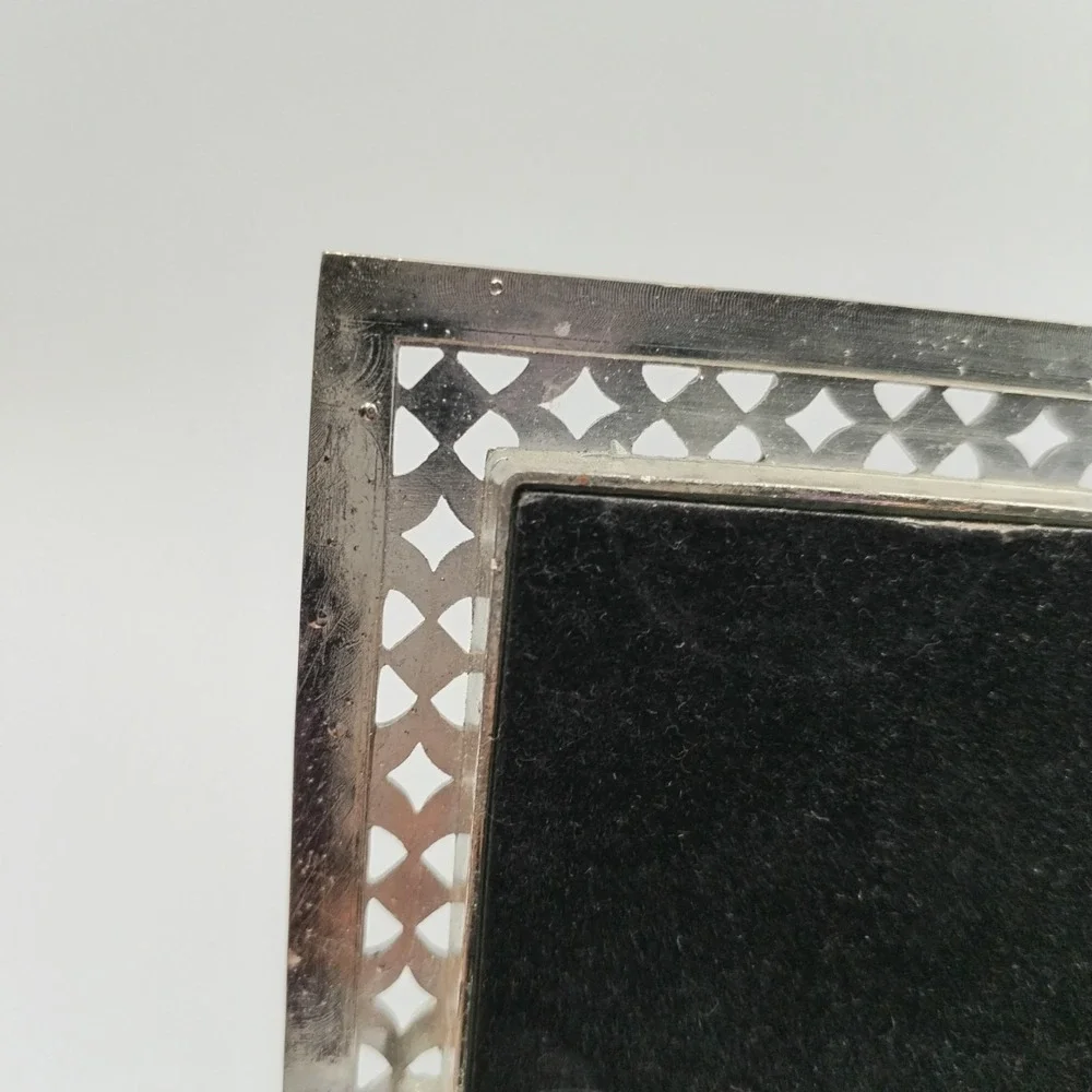 Elsa L Silver Metal‎ Filigree 5x7 Picture Frame Vintage Hollywood Regency Style